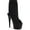 Black Suede/Black Matte, variant on Women's Pleaser Adore 1019 Open Toe Bootie