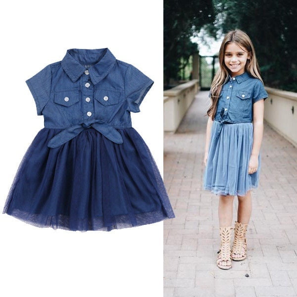 tutu denim dress