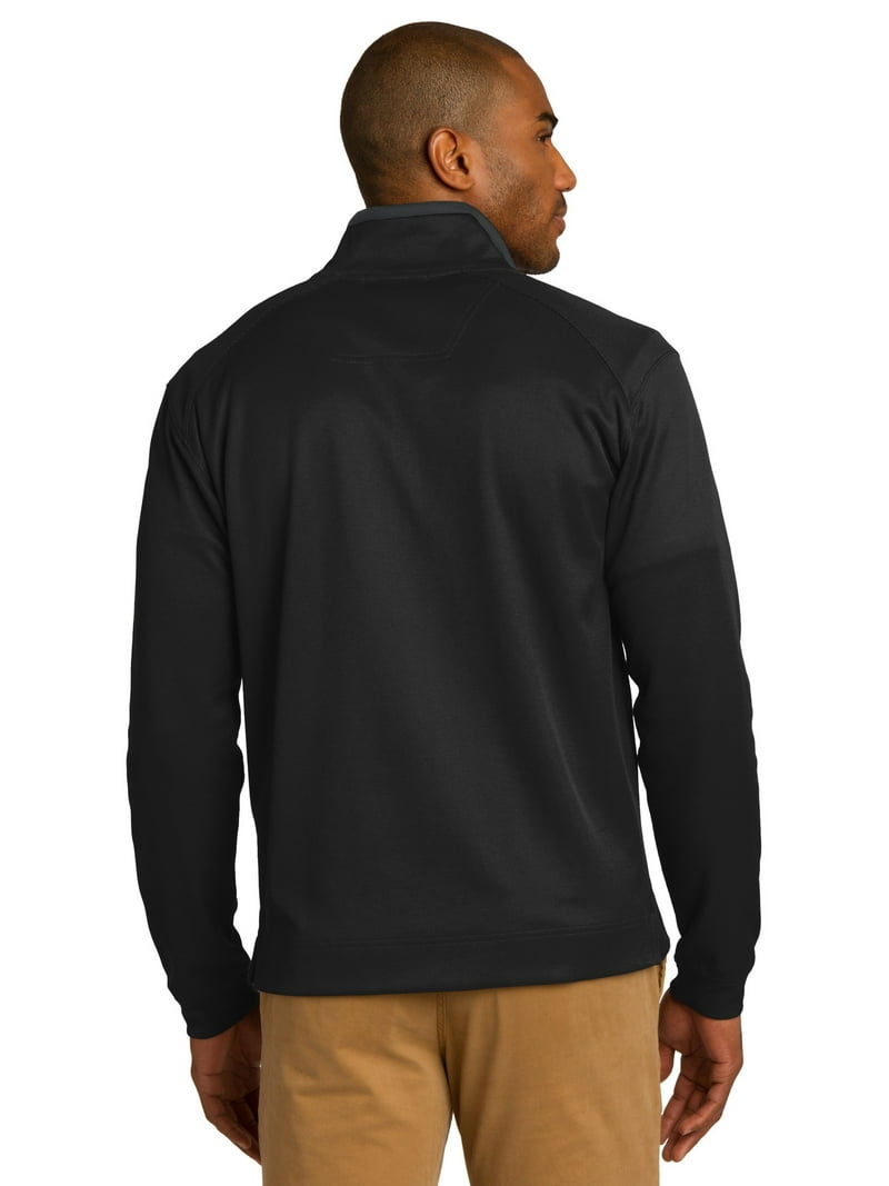 Port Authority Vertical Texture 1/4 Zip Pullover-3XL (Black/ Iron