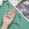 thumbnail image 3 of 1box 8pcs 2 colors Iron Kilt Pins Resin & Faceted Glass Beaded Broochs Mixed color 59x13x6.5mm 4pcs/color, 3 of 7