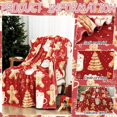 thumbnail image 7 of Gingerbread Man Christmas Throw Blanket for Adults 50 x 60 Inch Holiday Tree and Cookie Theme Flannel Blankets for Bedroom Couch Travel Home Decor Fuzzy Cozy Soft Warm Gifts (Red), 7 of 7