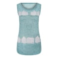 thumbnail image 7 of Baqcunre Tank Top For Women Womens Plus Size Daily Spring Round Neck Sleeveless Tie Dye Print Patchwork Crew Neck Tanks Tops(S 5Xl) Workout Tops For Women Tshirts Shirts For Women Green 3XL, 7 of 7