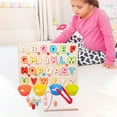 thumbnail image 2 of lionlar Wooden Math Toy Brain Teaser Early Developmental Clip Beads Toys Counting Toy Alphabet, 2 of 9
