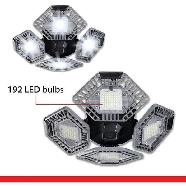 Bell + Howell QuadBurst 10.6 in. 192 High Intensity LED 5500 Lumens Flush Mount Ceiling Light with 4 Adjustable Heads