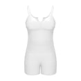 thumbnail image 5 of asdoklhq Bathing Suit Tankini Swimsuits Floral Women's Oversized Casual Solid Color Split Tank Top with Chest Cushion Swimsuit Set White 5X, 5 of 6