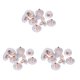 thumbnail image 3 of Qarigey 100 pares de respaldos de aretes para espárragos con almohadilla de goma perforada de seguridad Reemplazos chapados en la parte posterior oro rosa 3piezas Qarigey CBP202603, 3 of 6