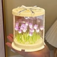 thumbnail image 5 of Ouuluon Night Light Flower Sea Handmade Diy Night Light Kit, Cake Box Romantic Ambient Lamp for Bedroom Birthday Gift for Women Girls, 5 of 7