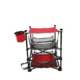 Ozark Trail 3 Shelf Camping Table, Red, 14" x 14"x 18"