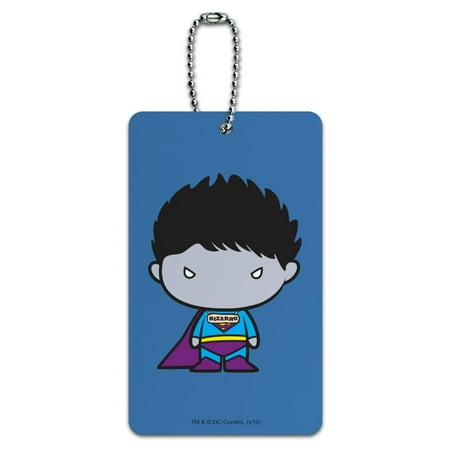 Superman Bizarro Cute Chibi Character Luggage Card Suitcase Carry-On ID
