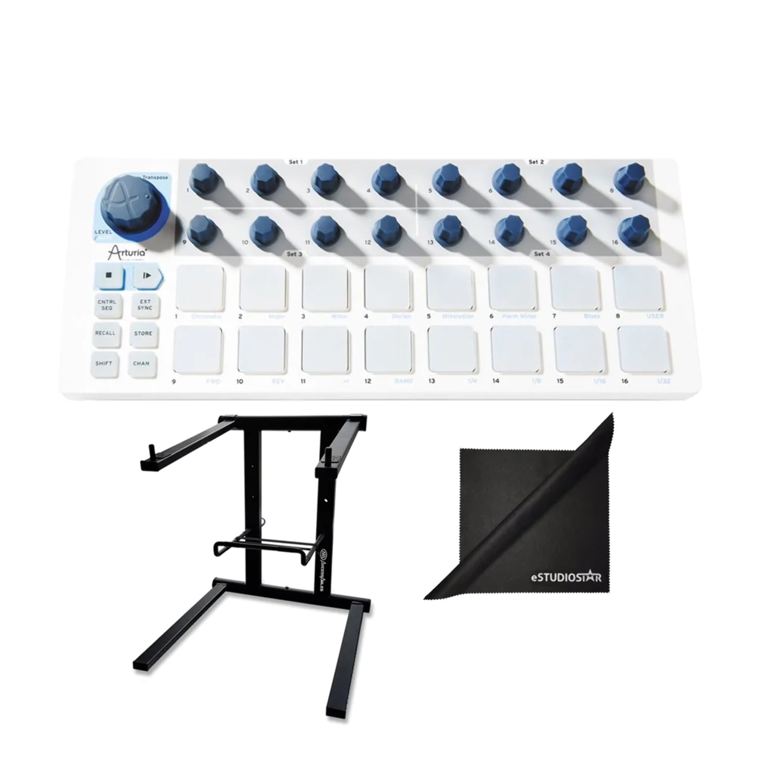 Arturia Beatstep MIDI Controller Sequencer w/ AxcessAbles Laptop Stand