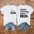 thumbnail image 2 of LYXSSBYX Mama Shirts for Women Short Sleeve Women's Letter Printed Double-Sided Printing Short Sleeved Casual Loose Top Short Sleeved Round Neck Top/shirt, 2 of 3