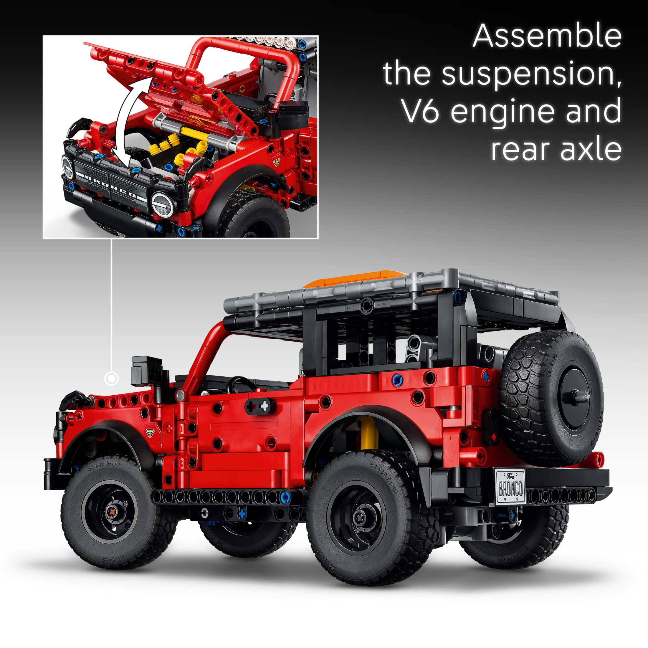 LEGO Technic Ford Bronco Kids Toy Car - Building Toy for Boys and Girls, Ages 10+ - Car Toy and Model Kit - Gift for Birthdays - Authentic Ford Bronco Trim & Details - 42213