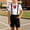 Red-A, variant on Boys formal Outfit 4pcs Sets Short Sleeve Dress Shirt Adjustable Suspender Shorts Bow Tie for 2-14 Years Black-B
