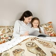thumbnail image 5 of Manfei Animal Fox Owl Full Size Comforter Sets 3-Piece for Teens,Botanical Mushroom Bedding Comforter Set,Happy Fall Autumn Lightweight Bedding Sets,Microfiber Bedroom Decor,Reversible, 5 of 8