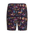 thumbnail image 2 of Lsque Mexican Flowers Birds Mens Sleep Pajama Shorts,Short Pajama Pants, Cotton Ultra-Soft Knit-3X-Large, 2 of 9