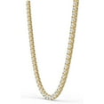 thumbnail image 3 of 10 Carat TW, E-F Color, VS1-VS2 Clarity, Lab Grown Diamond Straight Line 4 Prong Tennis Necklace in 14K Yellow Gold - 20 Inches, 3 of 4