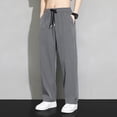 thumbnail image 5 of NOLDARES Sweatpants for Men Fleece Open Bottom Wide Leg Casual Baggy Pants Fashion Elastic Waisted Drawstring Workout Joggers with Pockets(Dark Gray,3XL), 5 of 6