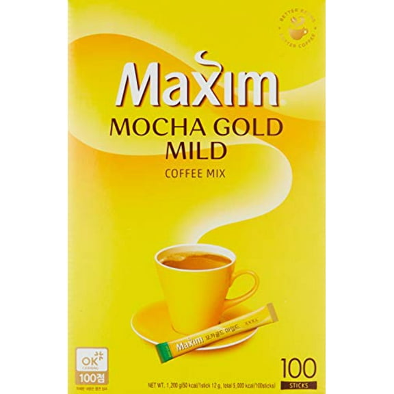 Maxim Mocha Gold Mild Coffee Mix 12g X 100pc (2.64 Pound)