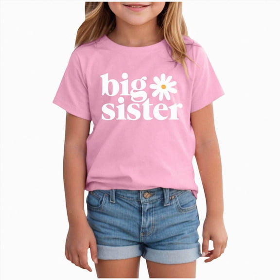 KPOPLK Girl's Graphic Print Tee Shirt Crew Neck Short Sleeve T Shirts Summer Cute Trendy Tops Size 13-14 Years,Pink