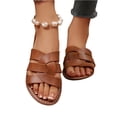 thumbnail image 6 of Women’s Open-Toe Hollow Flat Sandals, Comfortable Casual Slippers for Summer Beach & Outdoor Fashion, 42, 6 of 7