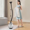 thumbnail image 3 of Clothes Steamer Standing Garment Steamer with 3L Water Tank 45 Second Heatup 1500W Adjustable Clothes Steamer Fabric Steamer with Roll Wheels for Easy Movement Support Bar Height 68" (White), 3 of 7