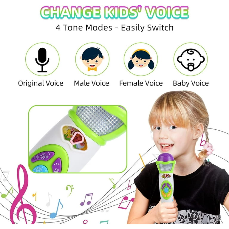 Kids Karaoke Machine for Girls Boys with 2 Microphones Toddler Singing Toys  Children Karaoke Singing Machine Bluetooth Voice Changing Recording
