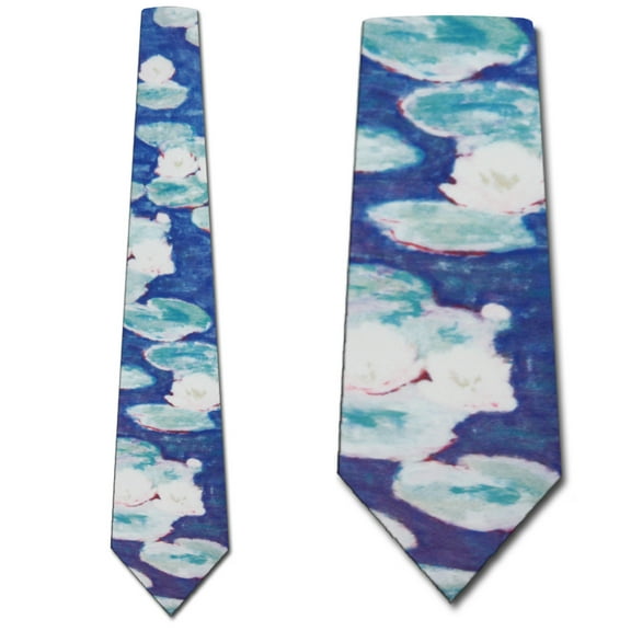 Water Lillies Necktie Mens Tie