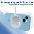 thumbnail image 6 of Magnetic Case for iPhone 13 Phone Case for Women, [Adaptation with Magsafe] Matte Luxury Soft Metallic Luster Design for iPhone 13 6.1'' with Camera Protector-Blue, 6 of 13