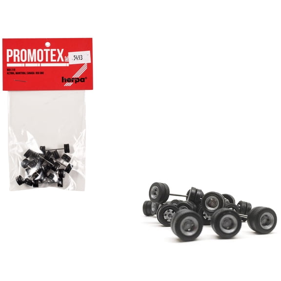 Goldhofer Trailer Wheelsets (12 Sets) 1/87 (HO) Plastic Model by Promotex