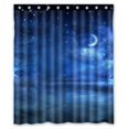 thumbnail image 1 of ABPHQTO Beautiful Night Sky Open Sea Cortina de ducha de poliéster impermeable y ganchos 150x180 cm, 1 of 1