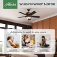 thumbnail image 4 of Hunter 52 inch Indoor Ceiling Fan with LED Light - Brown Ceiling Fan with Pull Chain, For Bedroom or Living Room, Standard Mount, No Remote, 5 Blades - Italian Countryside 53200, P.A. Cocoa, 4 of 17