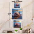 thumbnail image 3 of Designart "Sunset Shell Elegance" Seashell Oversized Wall Clock - Set Of 3 - Extra large Modern Clock For Office Décor - Large Vertical Clock, 3 of 6