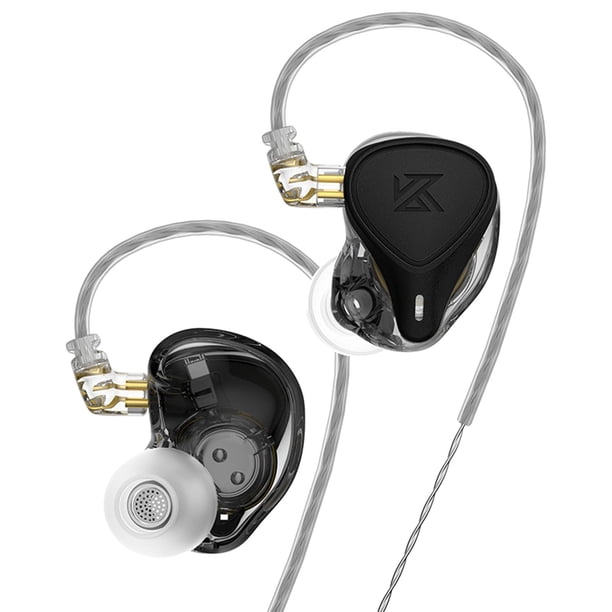 Auricures intrauditivos para juegos, con cable, canceción de ruido, sonido impactante, graves pesados, auricures estéreo, para deportes, al aire Negro