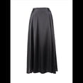 thumbnail image 1 of Faldas para Mujer, Cintura Alta, Elegantes, Midi, de Satén Negro L, 1 of 6