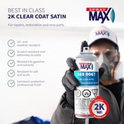 SprayMax 3680067 2K Clear Coat, 11.4 oz, Satin