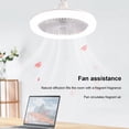 thumbnail image 2 of Mistaha 30W Modern Minimalist Ceiling Fan Light with Aromatherapy Slot, Adjustable Color Temperature and Brightness, 3-Speed Fan Control, Timer, Remote Control, Night Light Mode - Yellow, 2 of 7