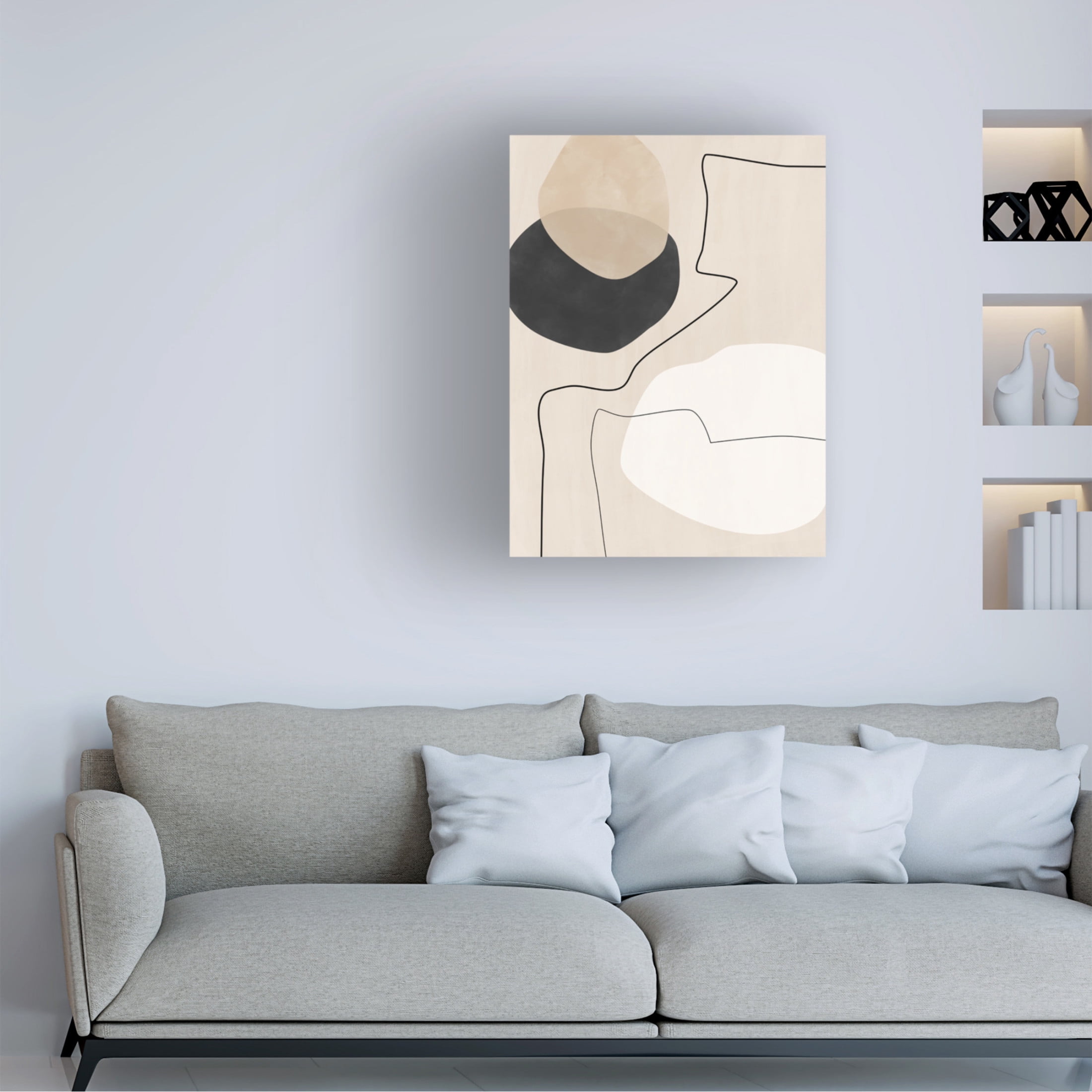 Trademark Fine Art Elena Ristova  Organic Shapes a Lines Painting Canvas Wall Art