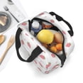 thumbnail image 5 of KLL Hand Drawn Strawberry Print Insulated Lunch Bag Women, Reusable Cute Tote Lunch Box for Adult & Men, Leakproof Cooler Lunch Bags for Work Office Travel Picnic, 5 of 5