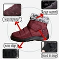 thumbnail image 3 of HAJINK Womens Snow Boots Warm Waterproof Comfortable Slip on Outdoor Winter Shoes, 3 of 6