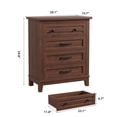 thumbnail image 3 of Dresser for Bedroom, 4-Drawer Chest of Drawers, Wooden Storage Dresser with Large Drawers for Living Room, Brown, 3 of 5