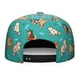 thumbnail image 4 of Flat Visor Hat with Artistic Dog Print - Adjustable Unisex Baseball Cap for Dog Enthusiasts, 4 of 5