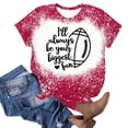 thumbnail image 3 of Camisas de Mujer Casual Impreso Cuello Redondo Manga Corta Superior, Blusa de Moda para Uso Diario Y de Fiesta, 3 of 4