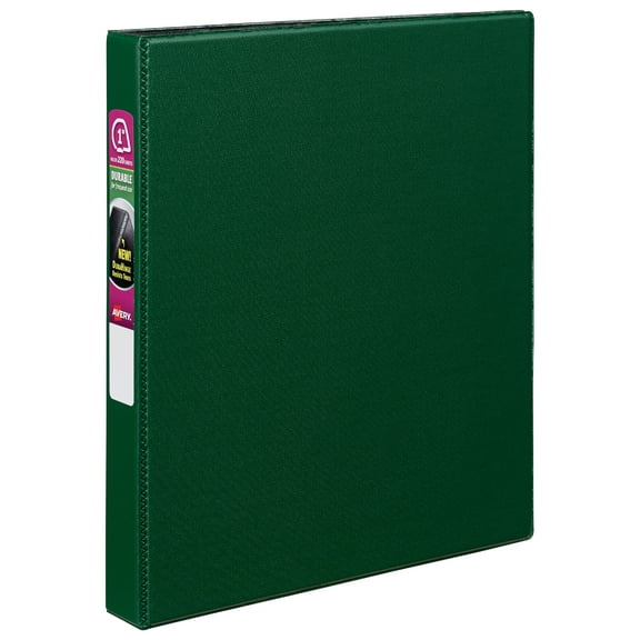 Avery Durable Non-View Binder, 1" Slant Ring, Green (27253)