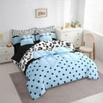 thumbnail image 3 of Castle Fairy Dreamy Ribbon Bowtie Twin Bedding Sets,Black Leopard Bedding Comforter Set, 3 of 8