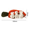 thumbnail image 3 of Mini zanahoria cartera muñecas hucha conejo juguete para niño regalo de Pascua (blanco) Sywqhk libre de BPA, 3 of 8