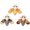 Black+Yellow+Coffee, variant on 3 Pcs Bee Enamel Brooch Pin Alloy Multicolor 4.6cm Insect Lapel Pin for Backpack Hat