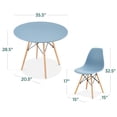 thumbnail image 2 of Set de comedor Best Choice Products Compact Mid-Century 5-P Blue, 2 of 7