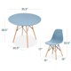 thumbnail image 2 of Set de comedor Best Choice Products Compact Mid-Century 5-P Blue, 2 of 7