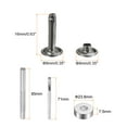 thumbnail image 2 of Uxcell 100 Sets Leather Rivets 9mm x 16mm Metal with 3 Setter Tools for Craft, Gunmetal, 2 of 6