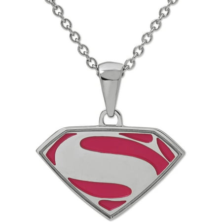 DC Comics Stainless Steel Superman Logo Pendant with Chain